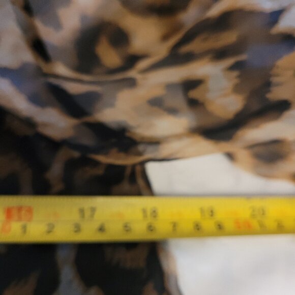 🌹NEW Zara Leopard Animal Print Sheer Organza Shirt - Picture 9 of 10